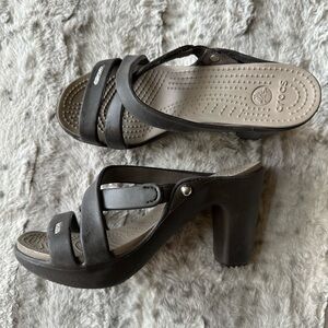 CROCS Brown Mules & Clogs Versatile Comfort